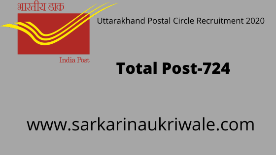 Uttarakhand Postal Circle Recruitment 2020 Sarkari Naukri