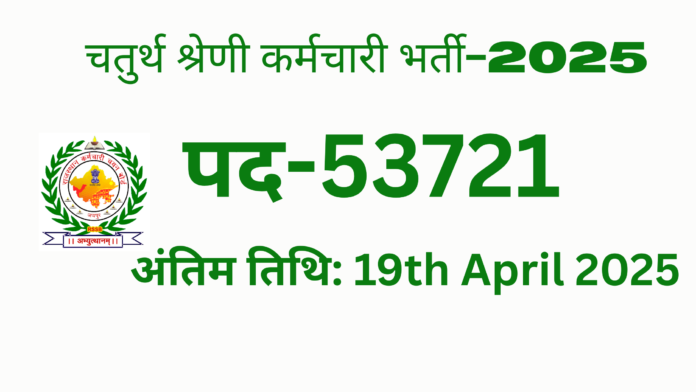Rajasthan 4th Grade Recruitment 2025 Total Posts 53721