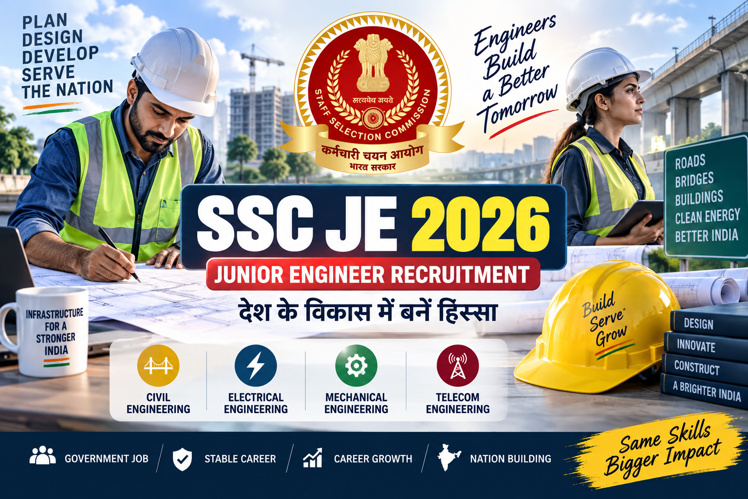 SSC JE Recruitment 2026: 1,748 जूनियर इंजीनियर पदों पर भर्ती, 22 सितंबर तक करें आवेदन